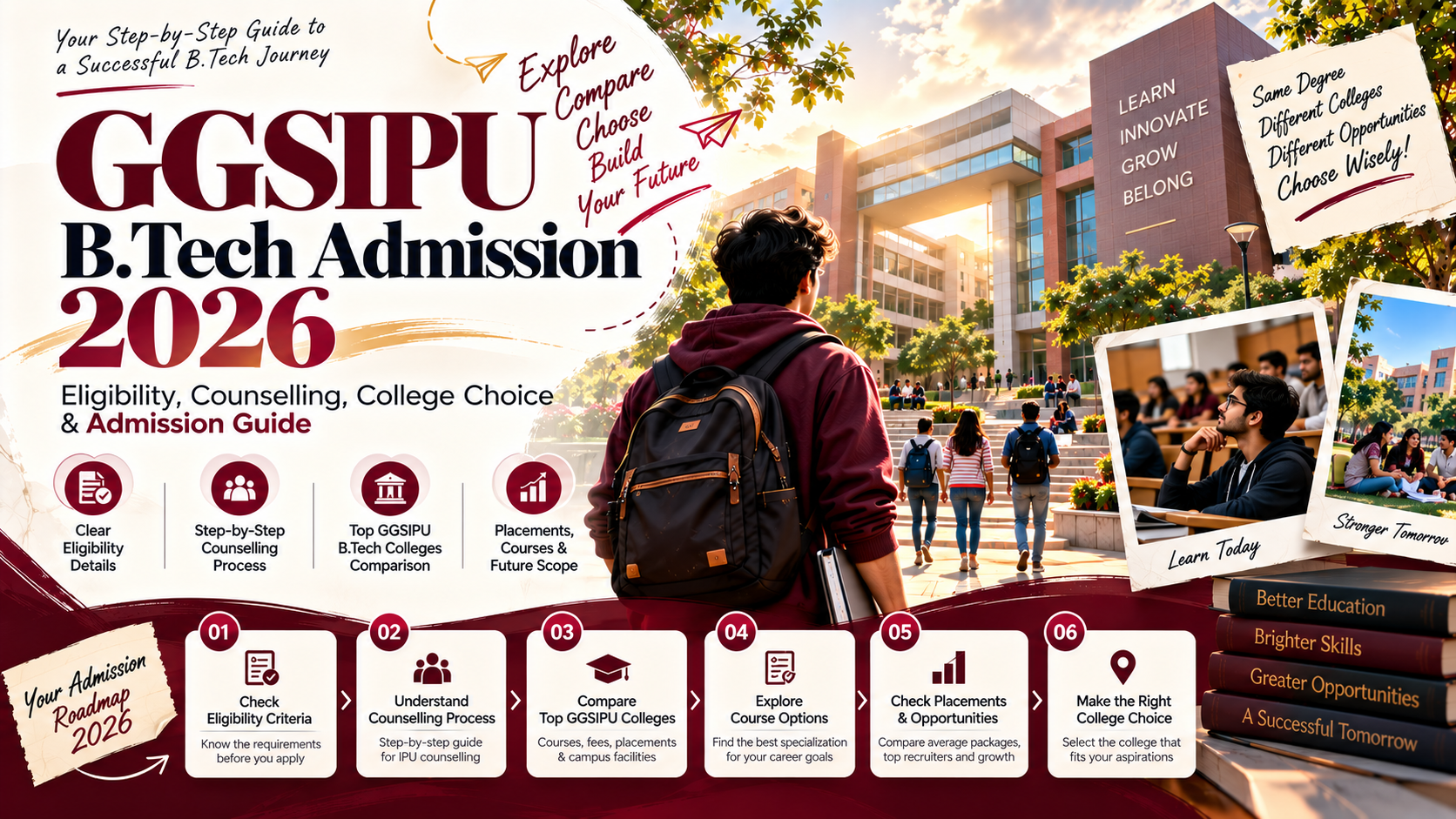 GGSIPU B.Tech Admission 2026: Eligibility, Counselling, College Choice & Admission Guide